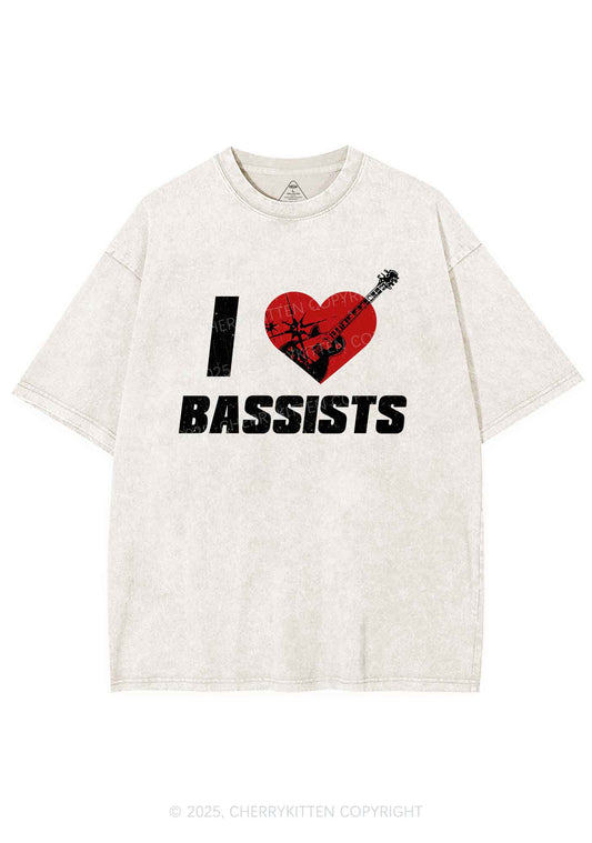 I Love Bassists Y2K Shirts Washed Tee Cherrykitten