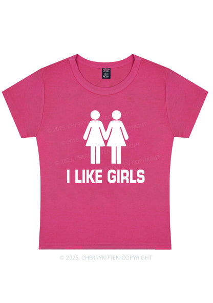 I Like Girls Pride Y2K Baby Tee Cherrykitten