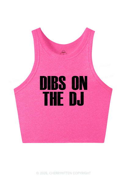 Dibs On The DJ Y2K Crop Tank Top Cherrykitten