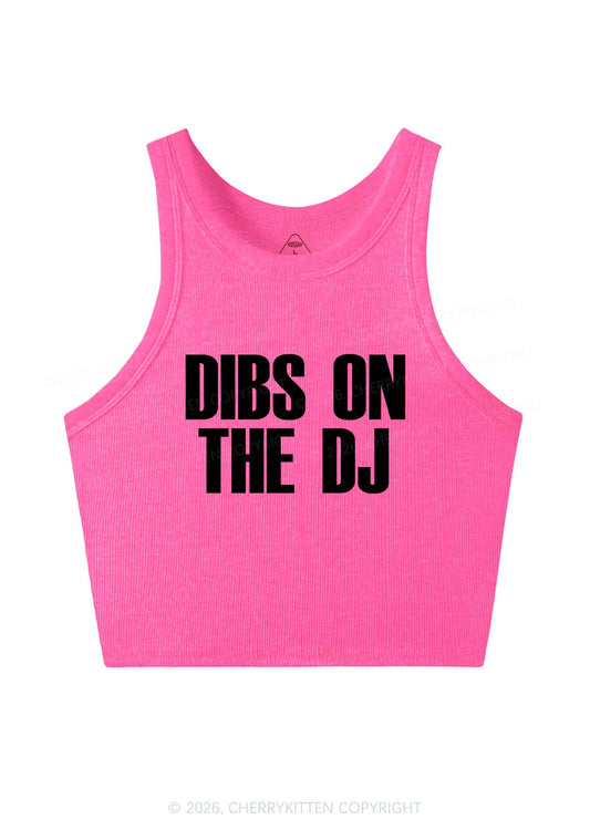 Dibs On The DJ Y2K Crop Tank Top Cherrykitten
