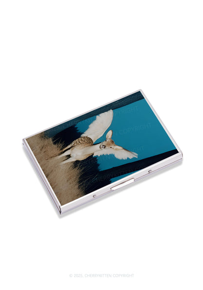 Winged Deer Y2K Mirror Cigarette Case Cherrykitten