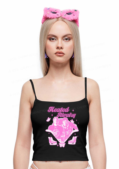 Retro Hockey Elements Y2K Spaghetti Strap Cami Cherrykitten