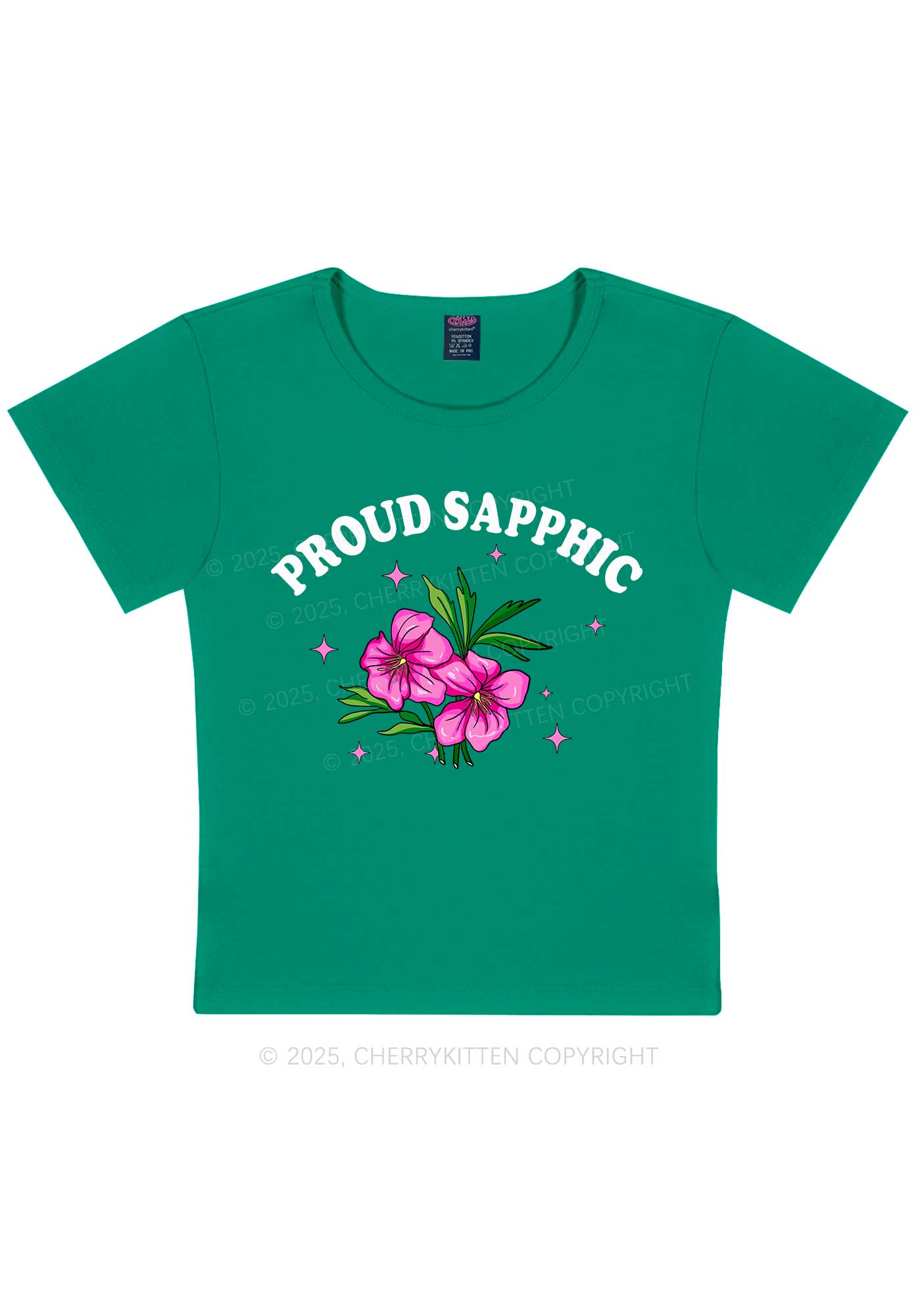Proud Sapphic Y2K Baby Tee Cherrykitten
