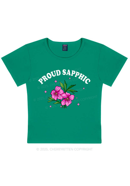 Proud Sapphic Y2K Baby Tee Cherrykitten