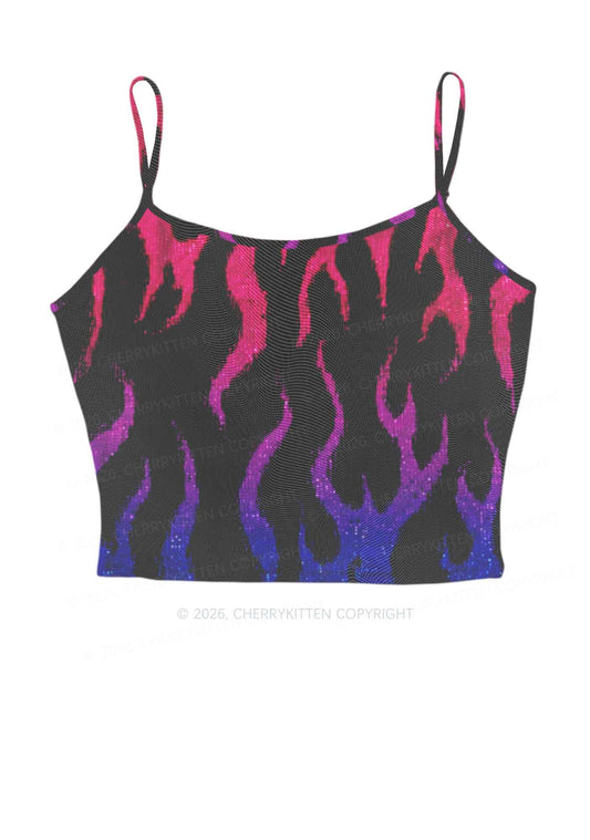 Bisexual Flame Pride Y2K Mesh Cami Tank Cherrykitten