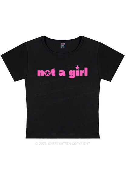 Not A Girl Y2K Baby Tee Cherrykitten