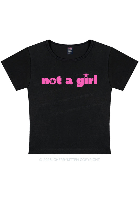 Not A Girl Y2K Baby Tee Cherrykitten