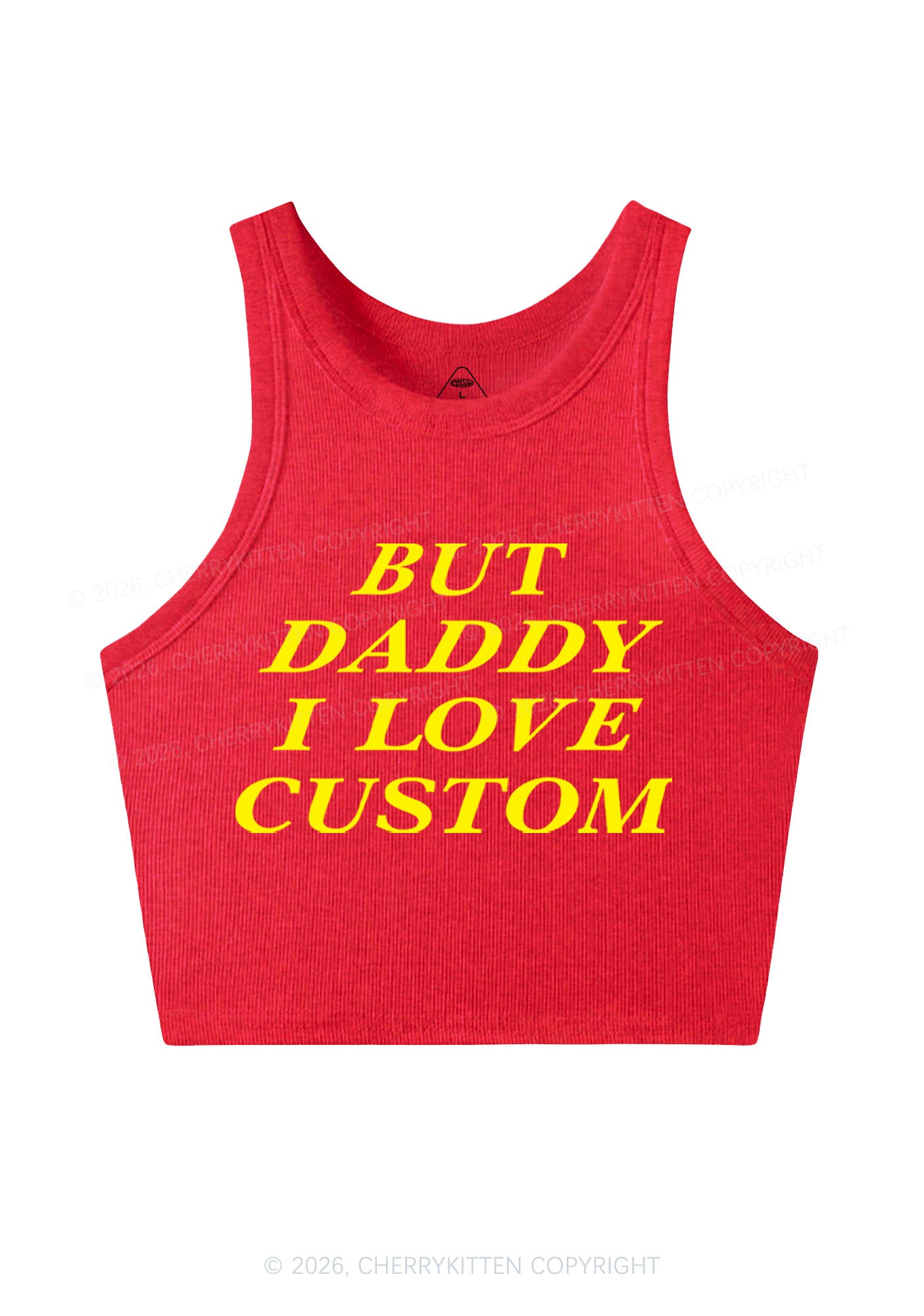 But Daddy I Love Custom Y2K Crop Tank Top Cherrykitten
