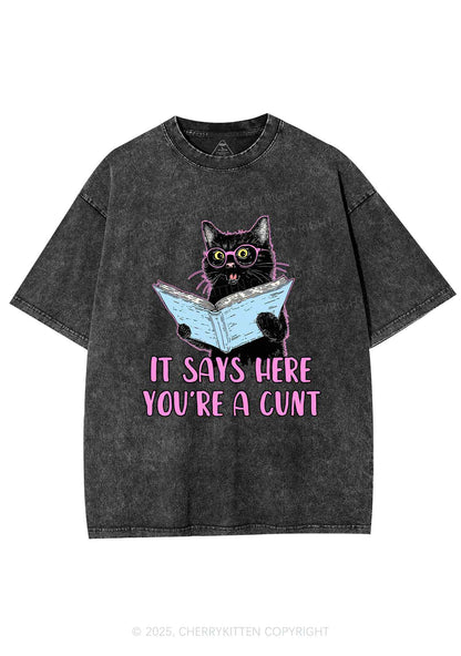 You Are A Cxxt Y2K Shirts Washed Tee Cherrykitten