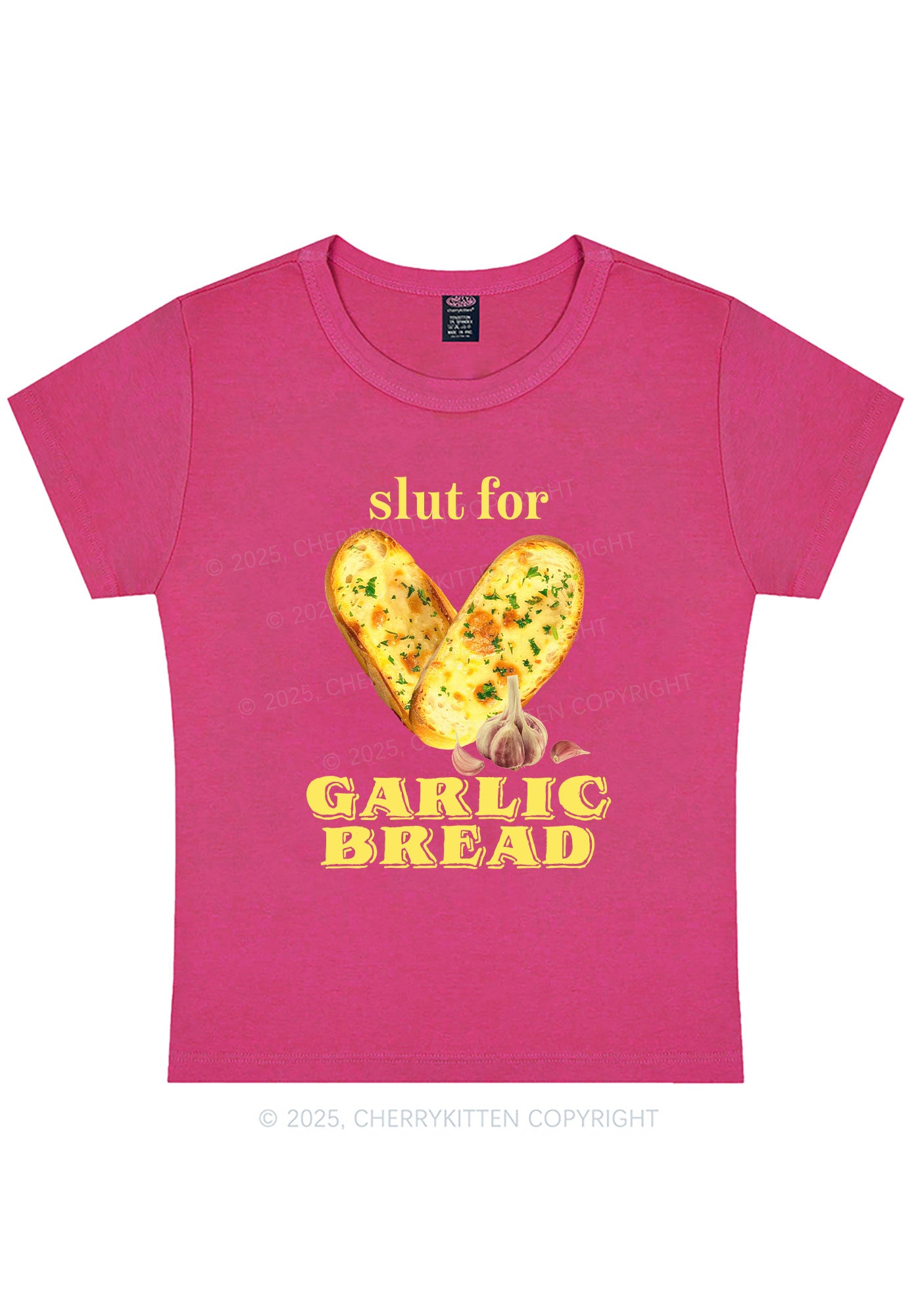 Slxt For Garlic Bread Y2K Baby Tee Cherrykitten