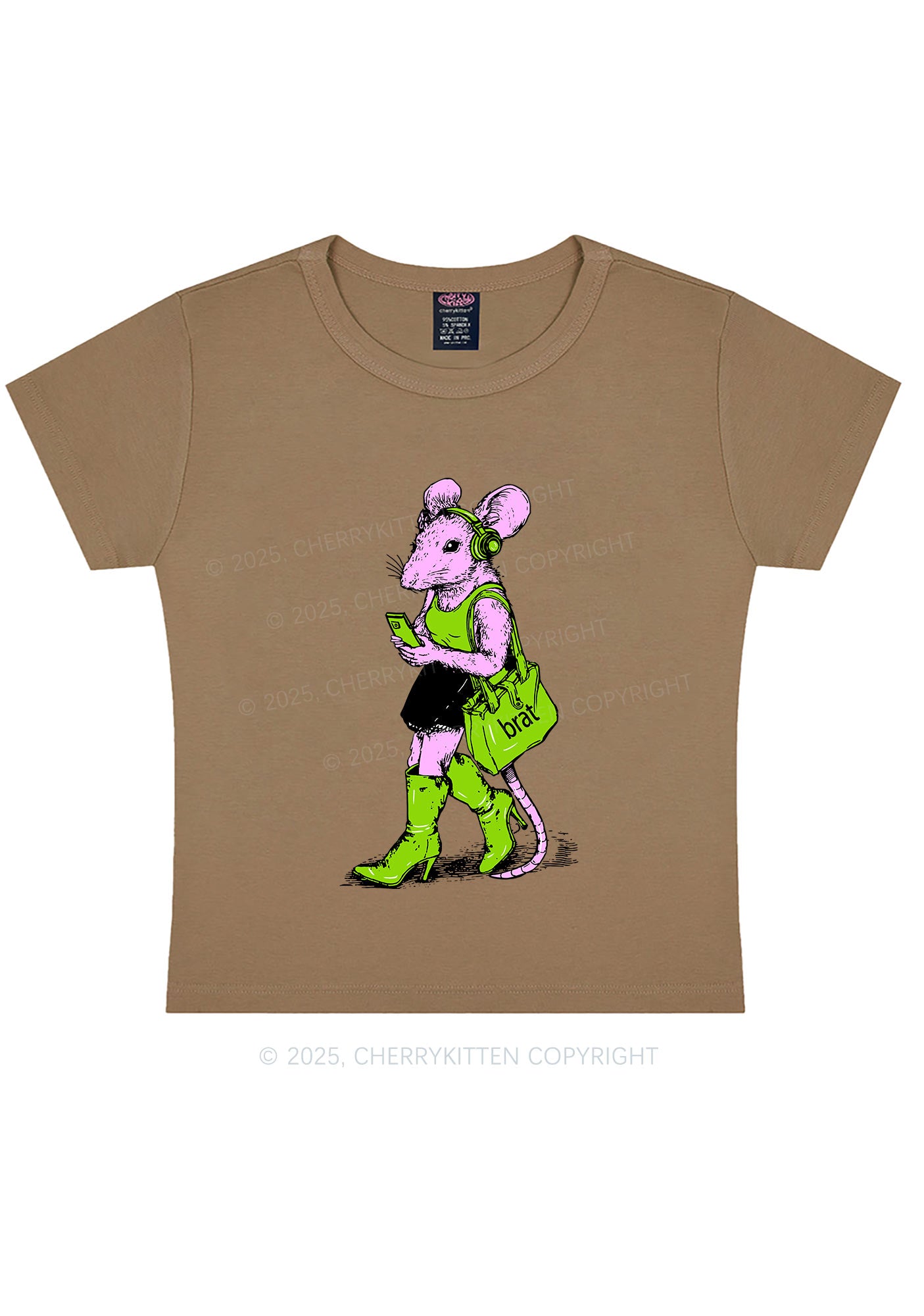 Brat Girl Y2K Baby Tee Cherrykitten