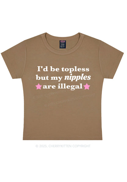 Nixxles Are Illegal Y2K Baby Tee Cherrykitten