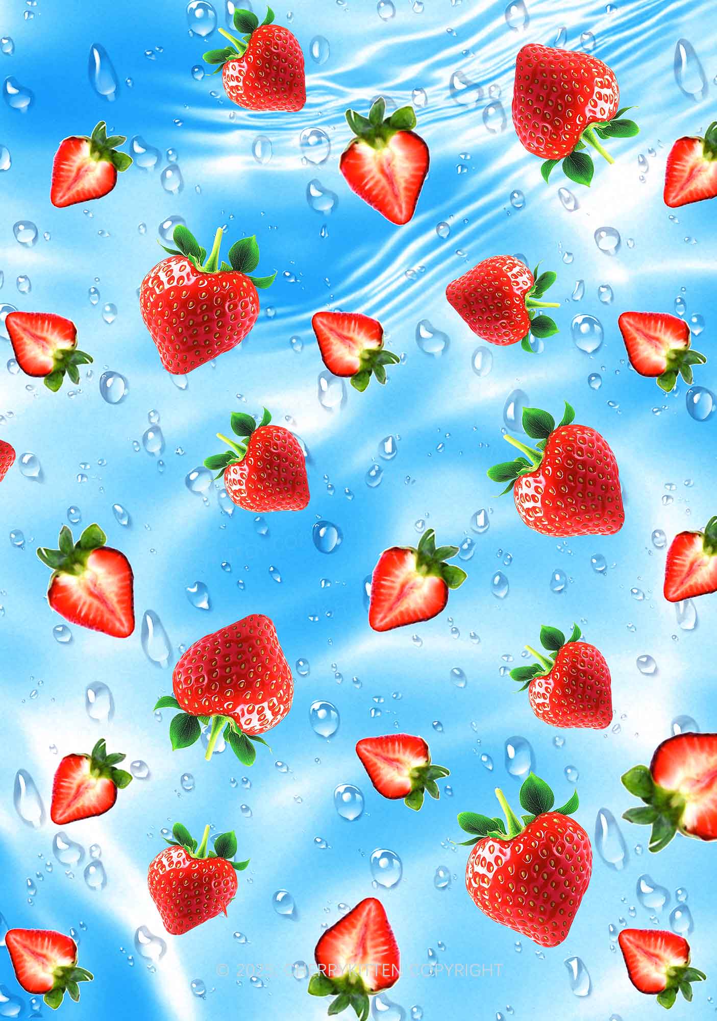 Blue Strawberry Y2K Phone Case Cherrykitten