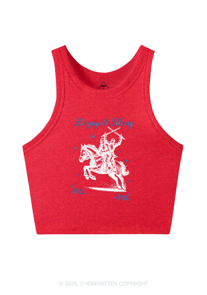 Be Gay Merry Pride Y2K Crop Tank Top Cherrykitten
