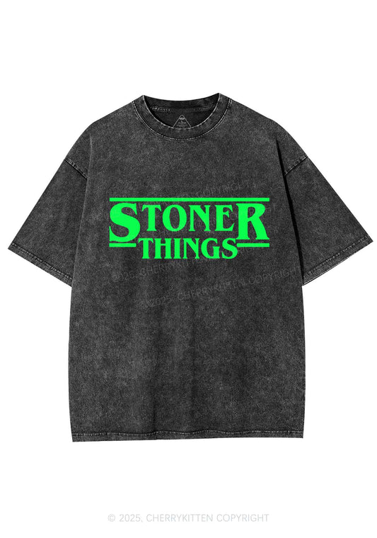Stoner Things Y2K Shirts Washed Tee Cherrykitten