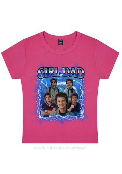 Girl Dad Y2K Baby Tee Cherrykitten
