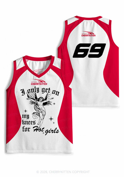 Get On My Knees For Hot Girls Pride Y2K Sport Jersey Tank Cherrykitten