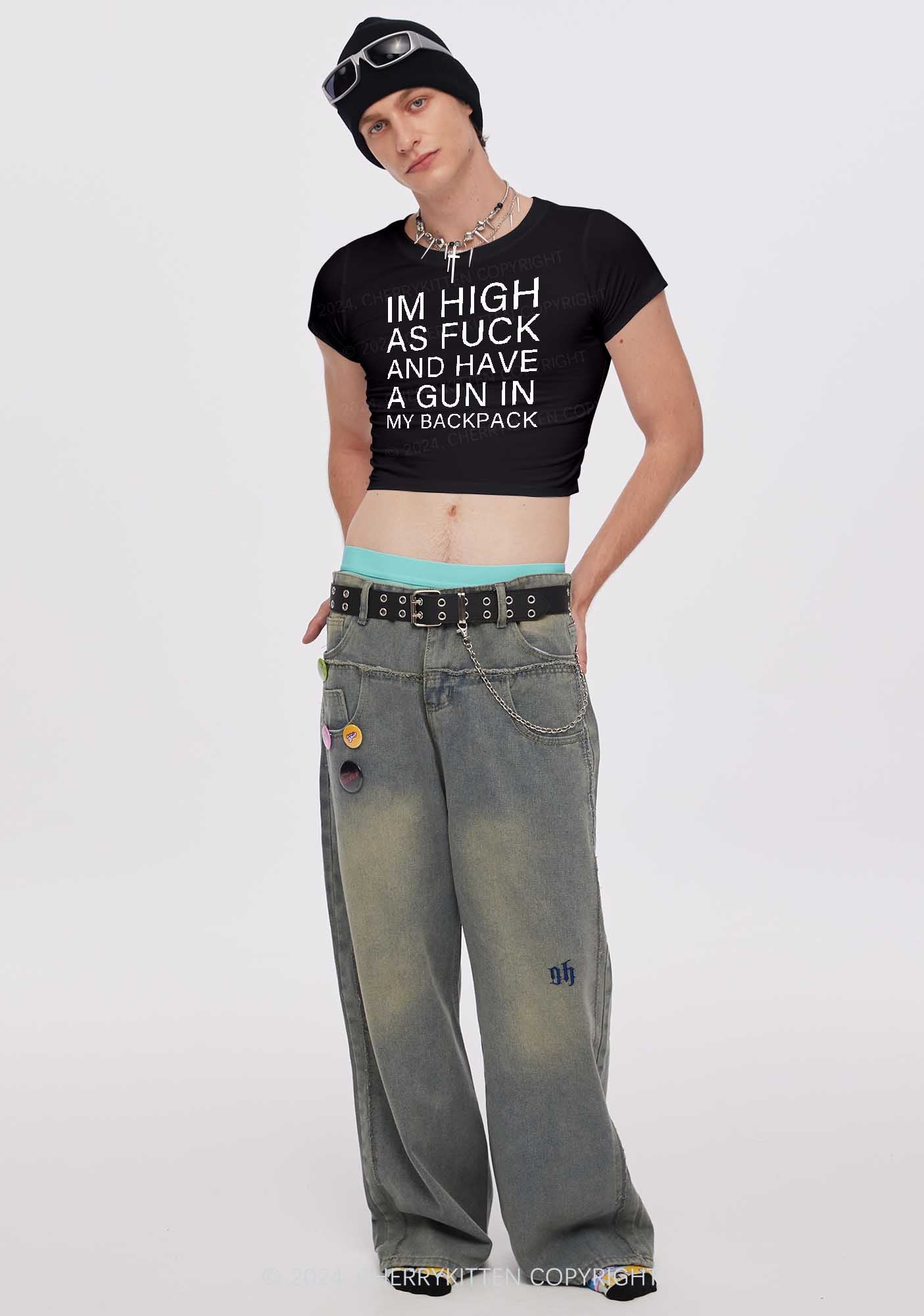 Im High Y2K Baby Tee Cherrykitten
