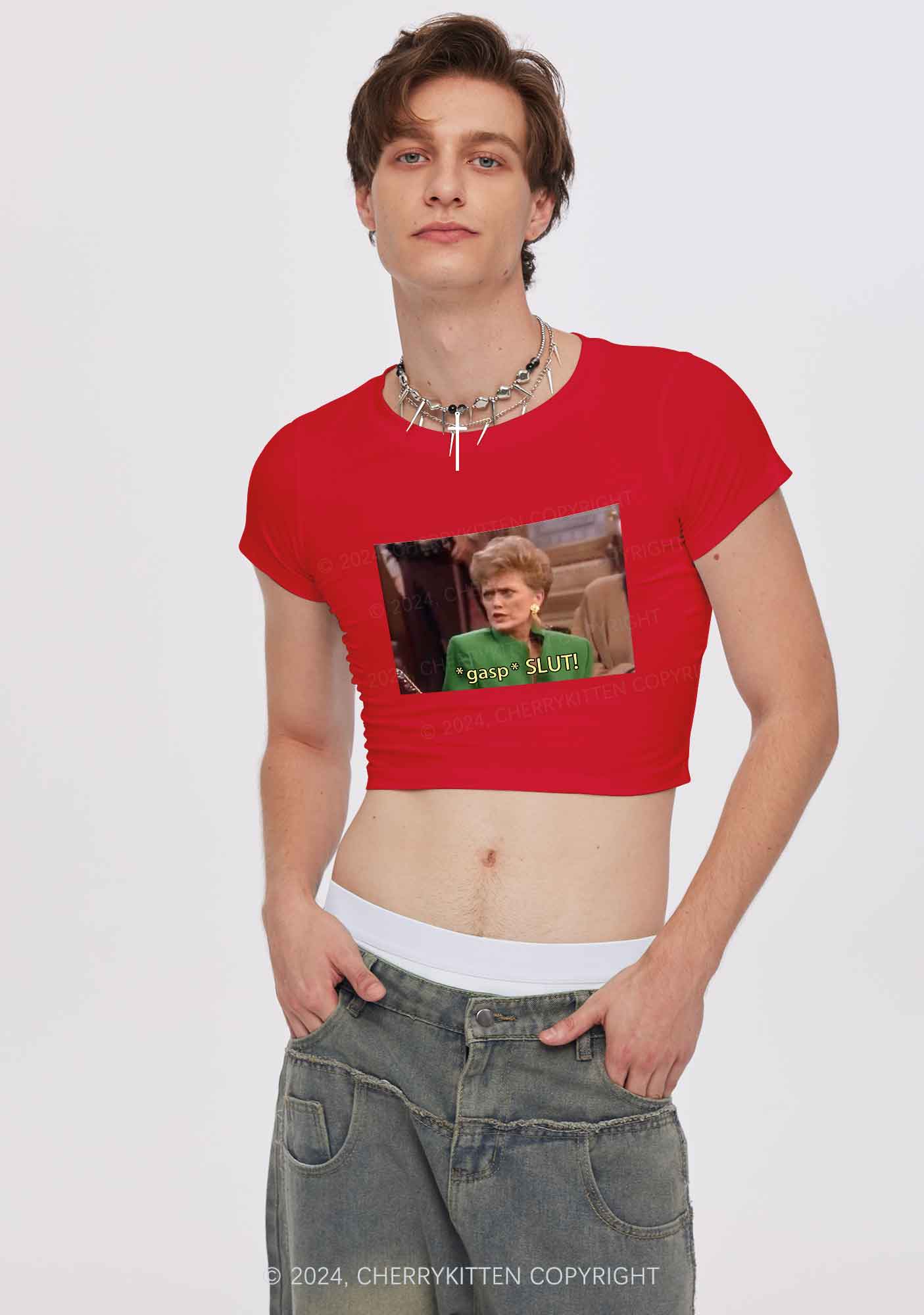 Gasp Slxt Y2K Baby Tee Cherrykitten
