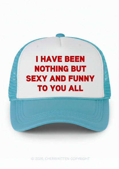 I Have Been Funny Y2K Colorblock Trucker Hat Cherrykitten