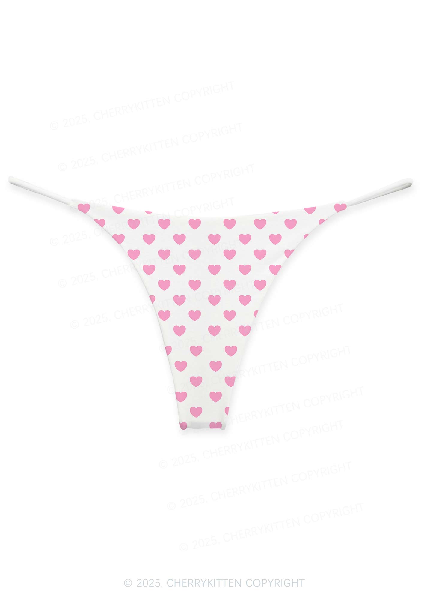 Plain Pink Heart Valentine's Day Y2K Print Couples Boxer Thong Set Cherrykitten