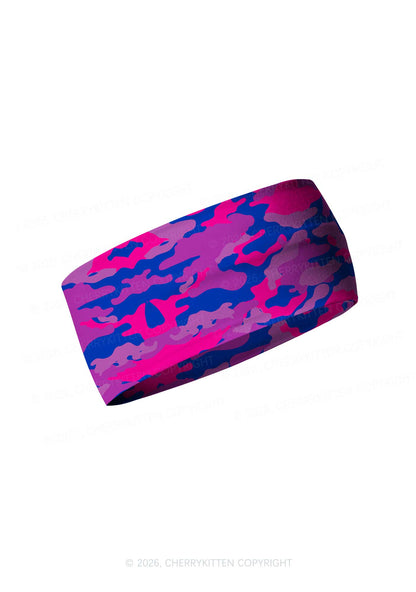 Bisexual Camouflage Pride Y2K Print Headband Cherrykitten