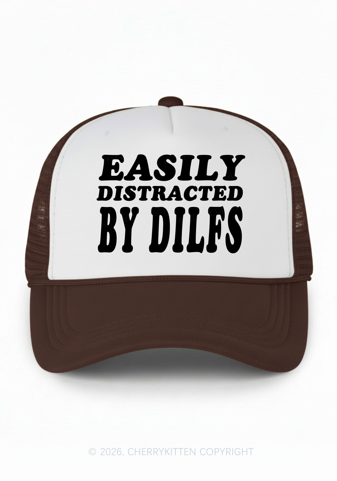Easily Distracted By Dxxfs Y2K Colorblock Trucker Hat Cherrykitten