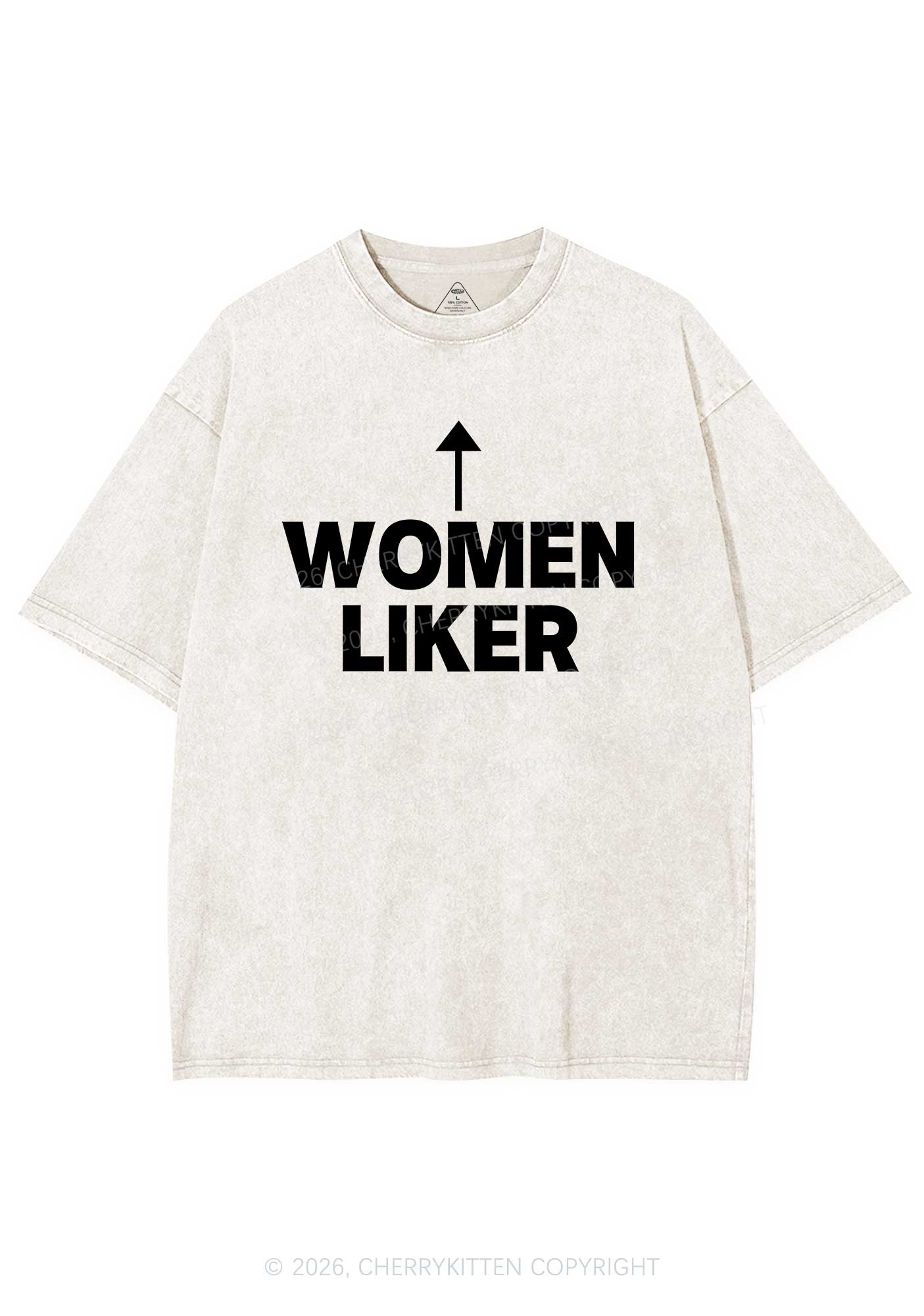 Women Liker Pride Y2K Shirts Washed Tee Cherrykitten
