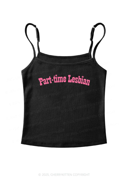 Part Time Lesbian Pride Y2K Spaghetti Strap Cami Cherrykitten