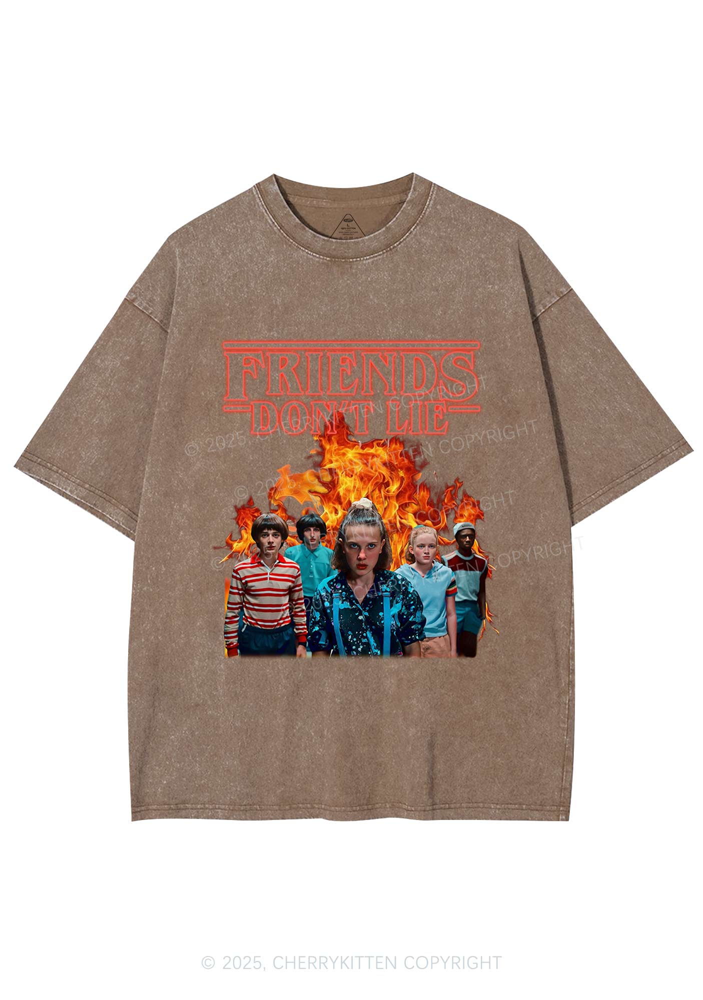 Real Friends Y2K Shirts Washed Tee Cherrykitten