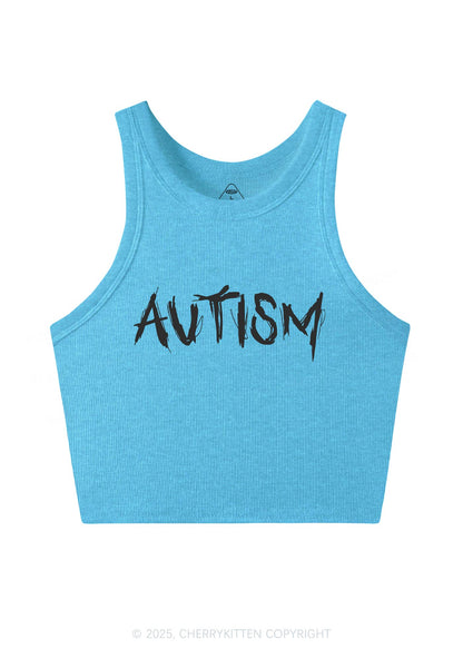 Satan Autism Y2K Crop Tank Top Cherrykitten