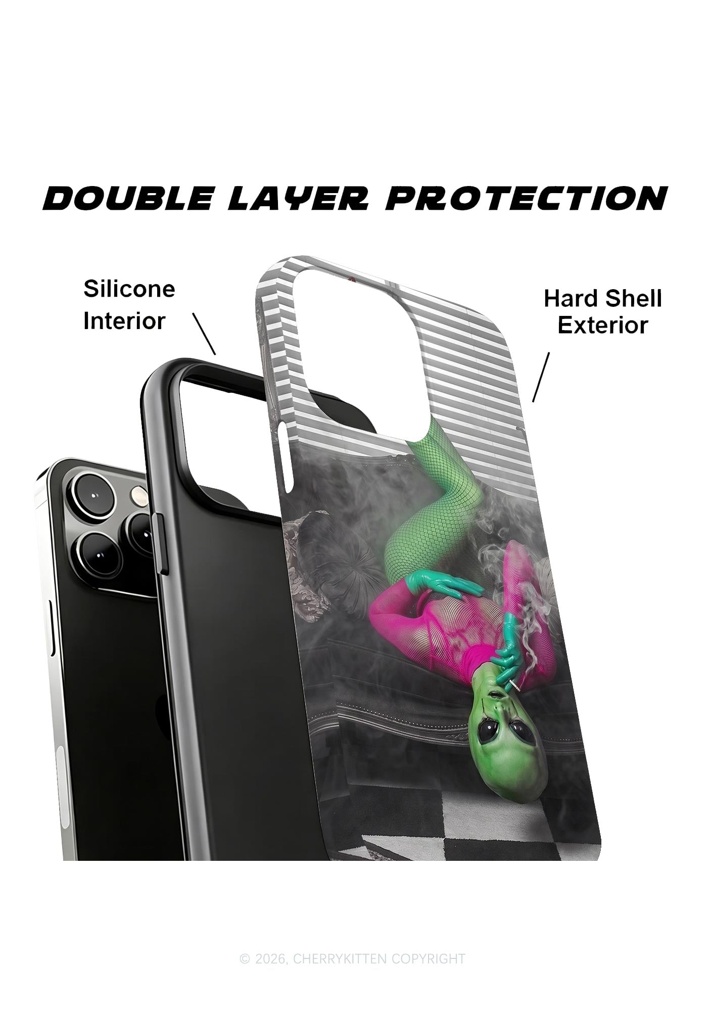 Halloween Smoking Alien Y2K Phone Case Cherrykitten
