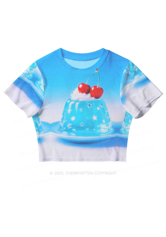Cherry Jelly Y2K Mesh Crop Top Cherrykitten