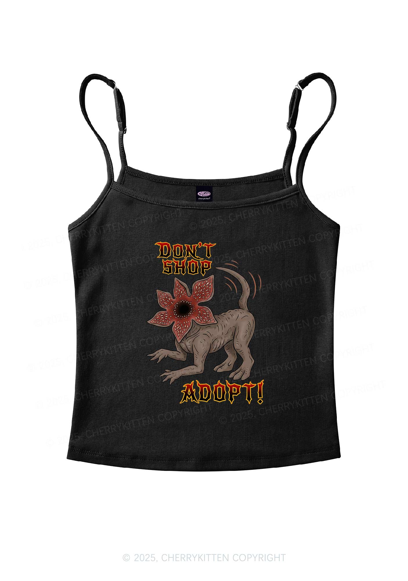 Dont Shop Adopt Y2K Spaghetti Strap Cami Cherrykitten