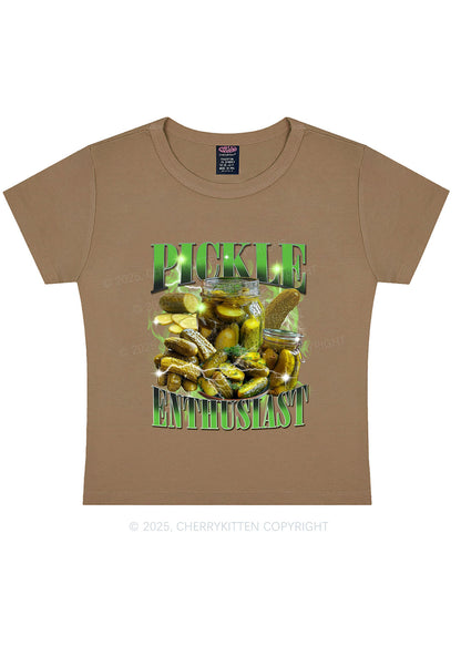 Pickle Enthusiast Y2K Baby Tee Cherrykitten