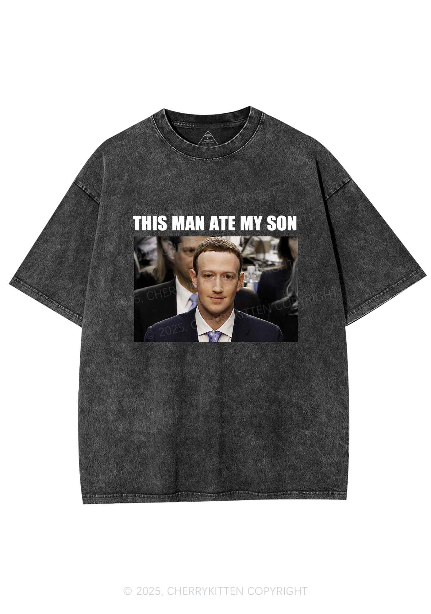 This Man Ate My Son Y2K Shirts Washed Tee Cherrykitten