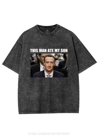 This Man Ate My Son Y2K Shirts Washed Tee Cherrykitten