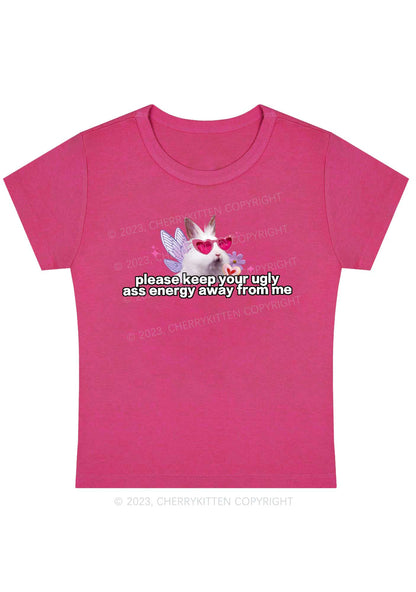 Curvy Please Keep Away From Me Y2K Baby Tee Cherrykitten