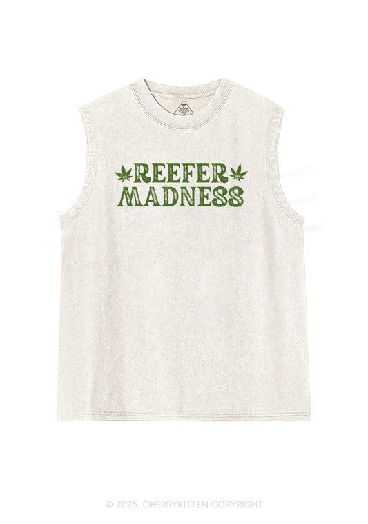 Green Madness Y2K Washed Muscle Tank Cherrykitten