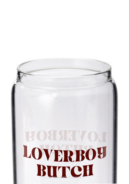 Loverboy Butch Pride Y2K Printed Glass Cup Cherrykitten