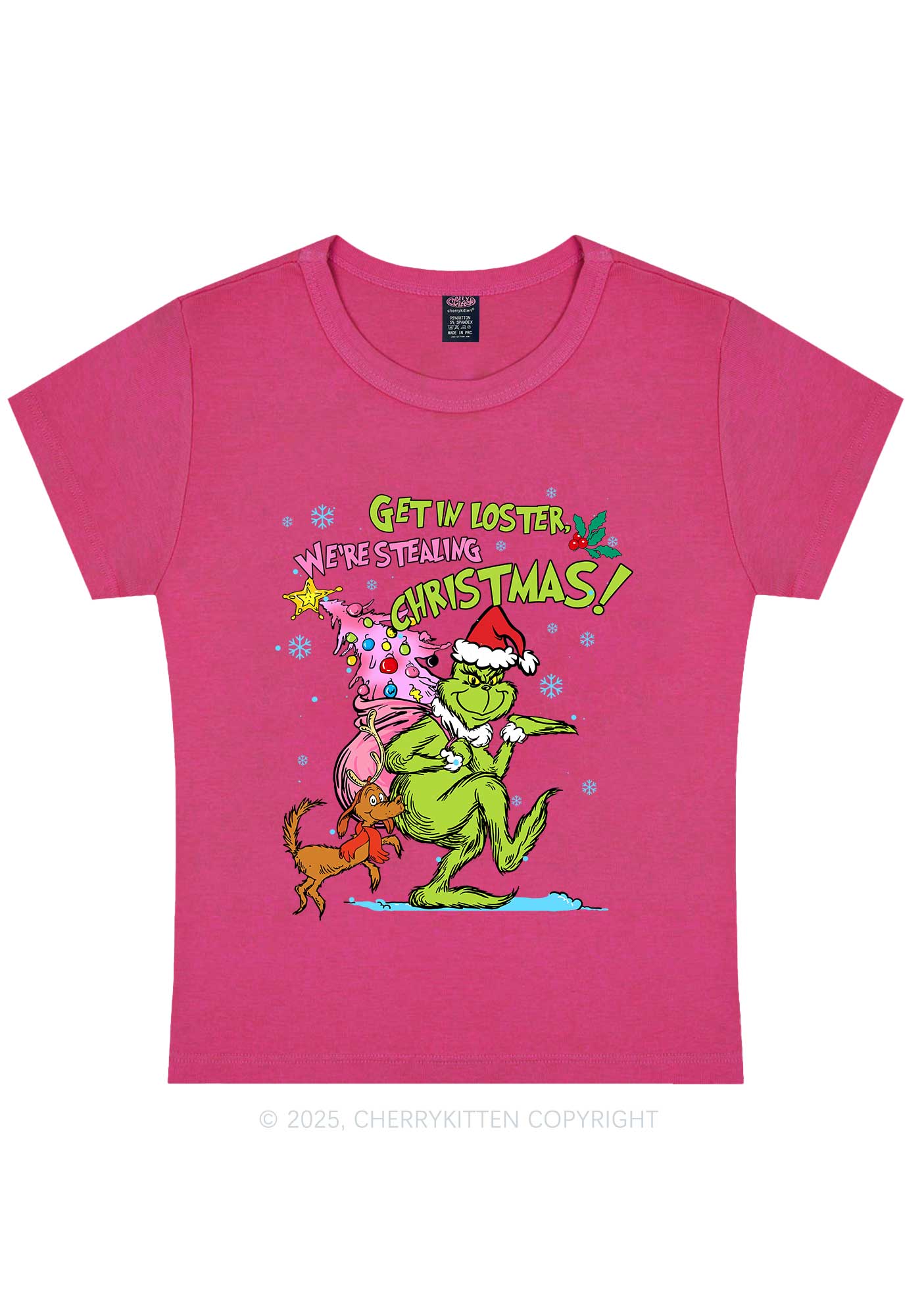 We Are Stealing Christmas Y2K Baby Tee Cherrykitten