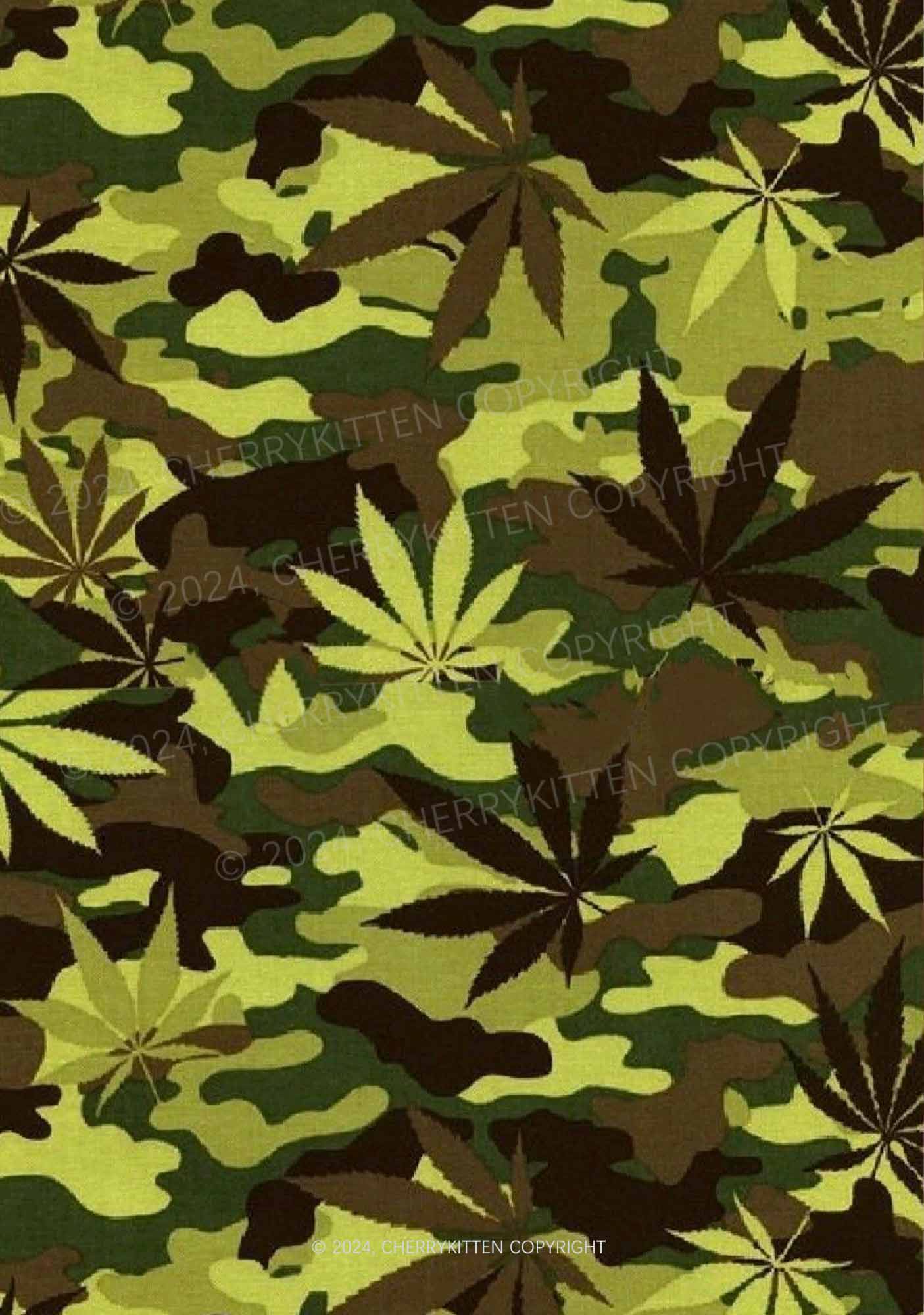 Camouflage Leaf Y2K Print Bikini Set Cherrykitten