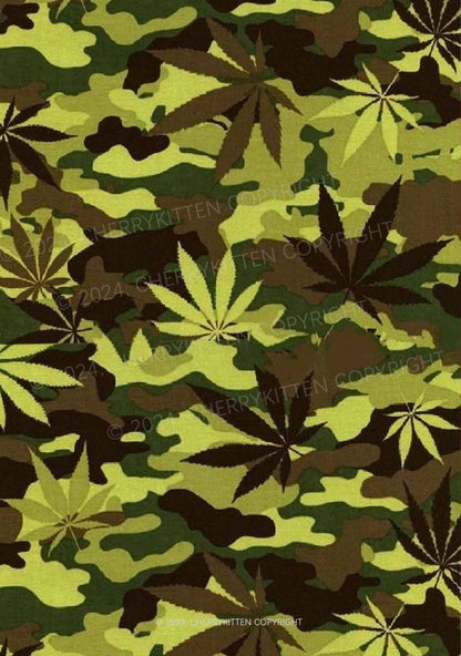 Camouflage Leaf Y2K Print Bikini Set Cherrykitten