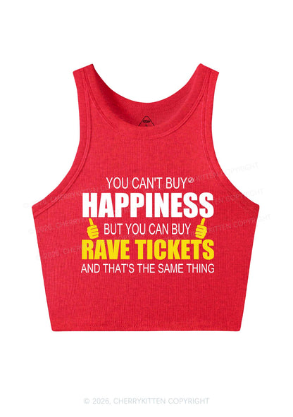 Happiness Rave Tickets Y2K Crop Tank Top Cherrykitten