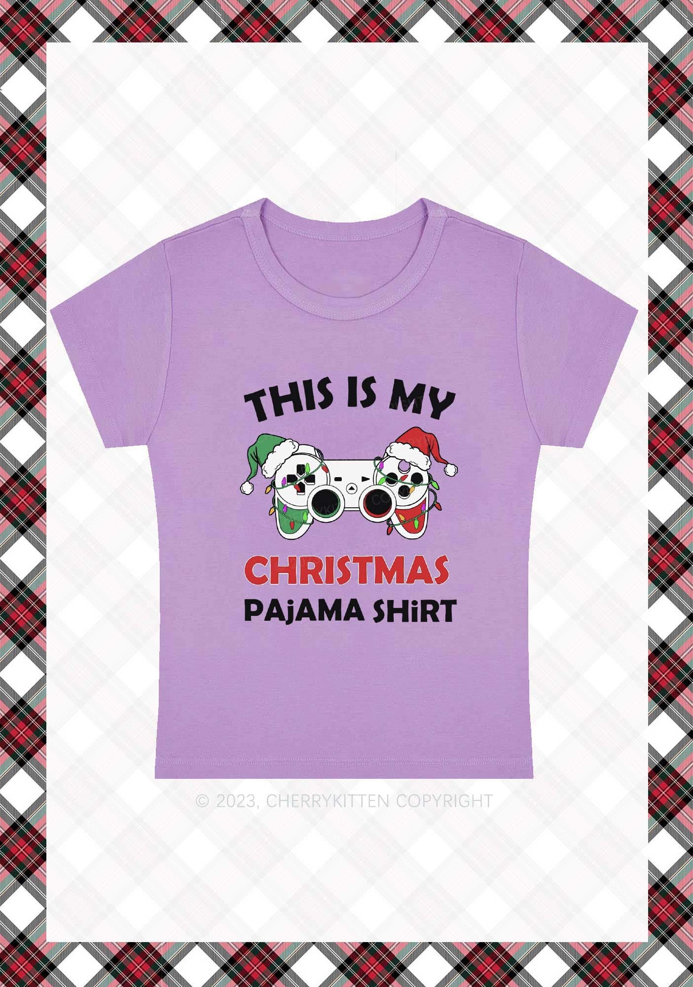 This Is My Christmas Pajama Shirt Baby Tee Cherrykitten