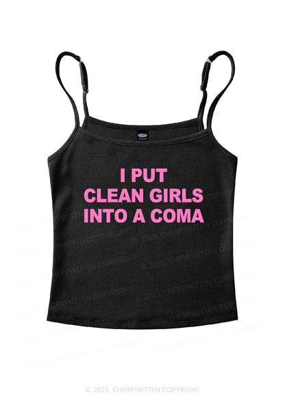 Put Clean Girls Into Coma Y2K Spaghetti Strap Cami Cherrykitten