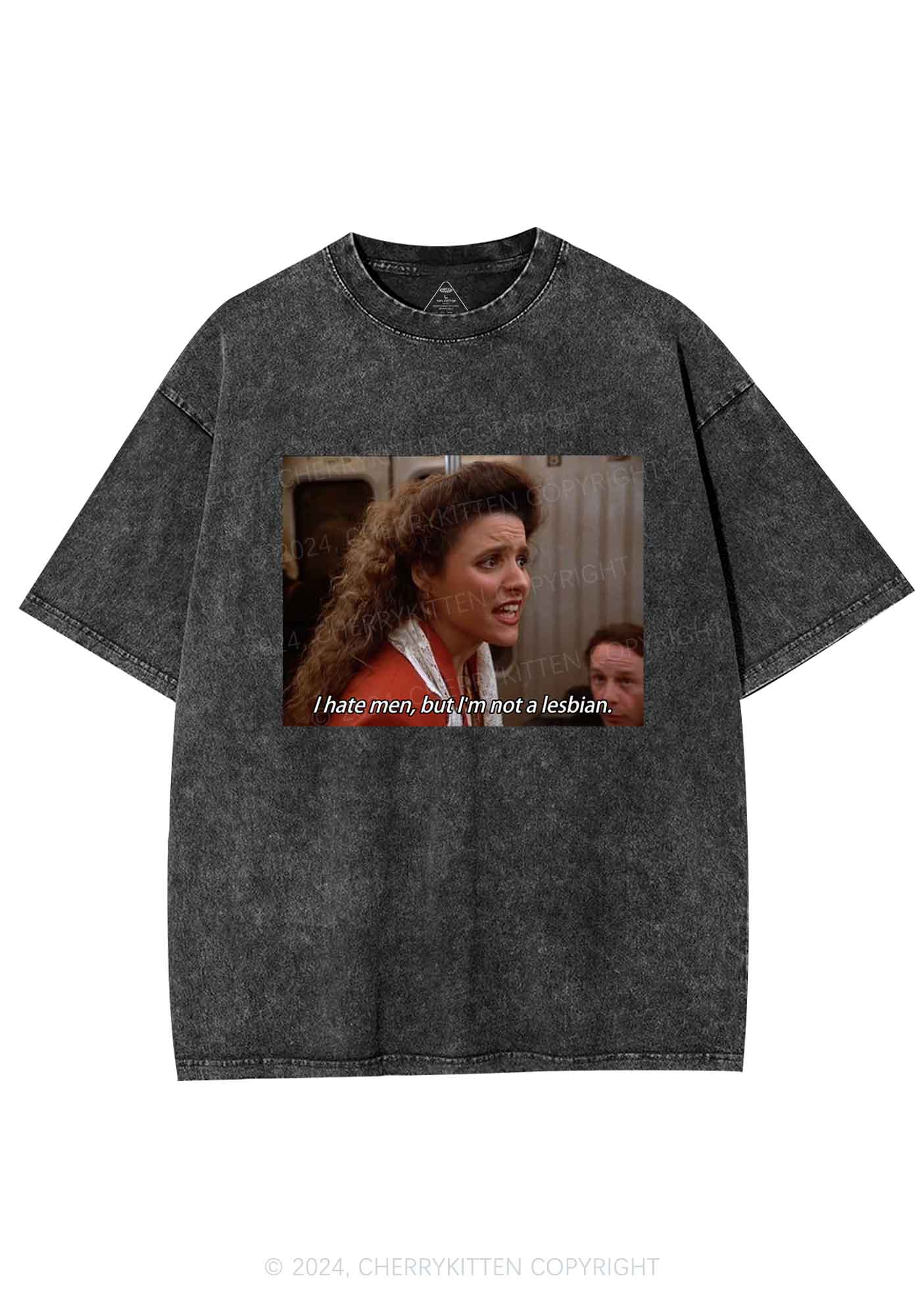 I Hate Men Y2K Washed Tee Cherrykitten