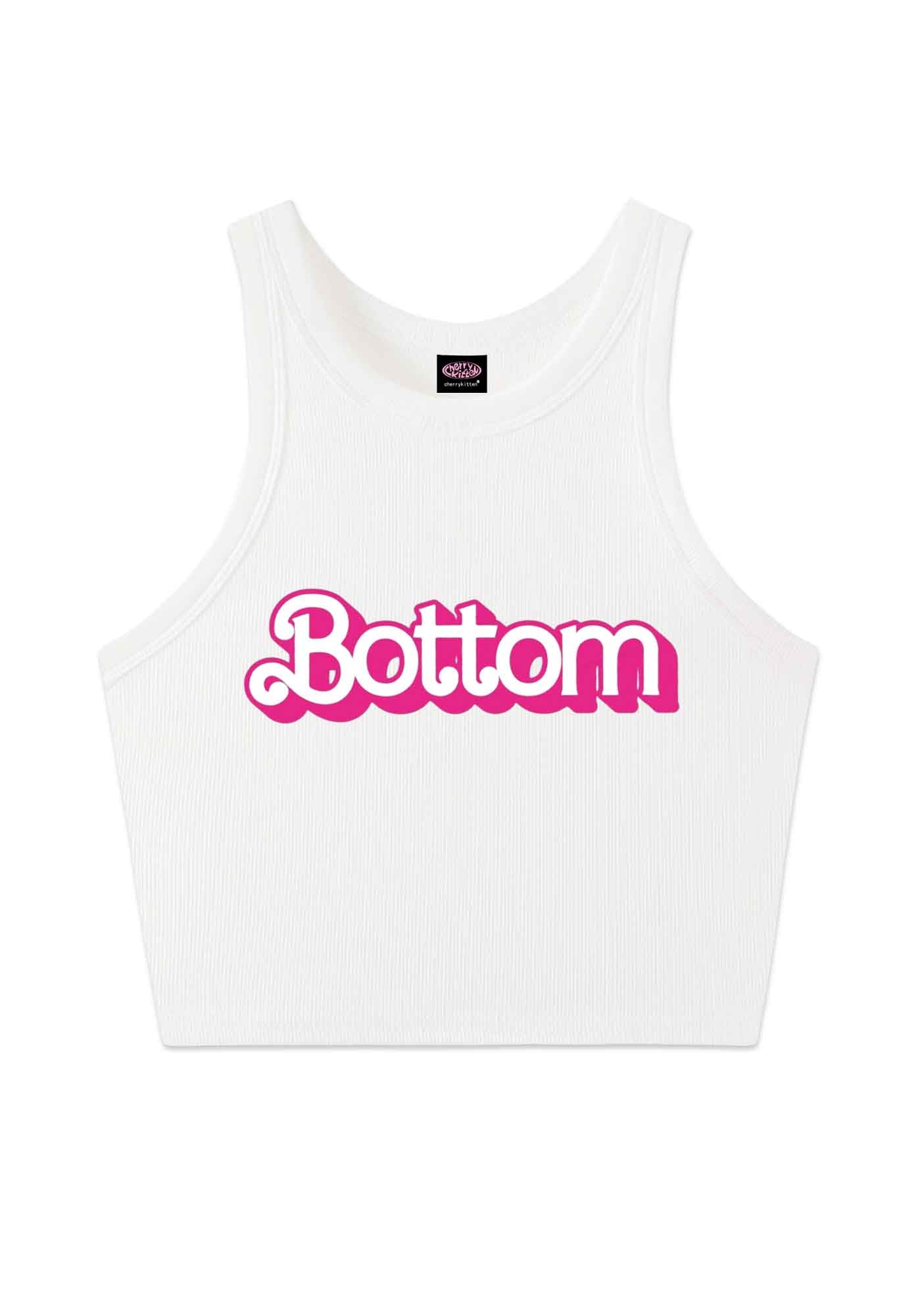 Pink Bottom Pride Y2K Crop Tank Top Cherrykitten