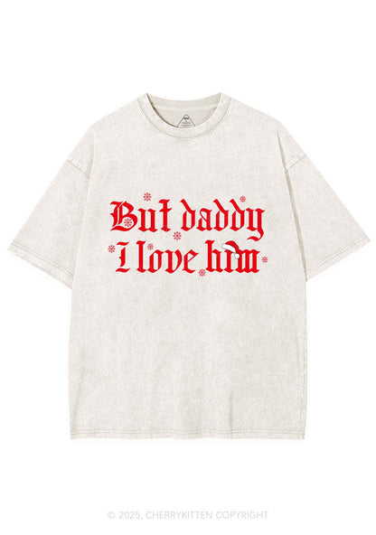 Christmas Daddy I Love Him Y2K Shirts Washed Tee Cherrykitten