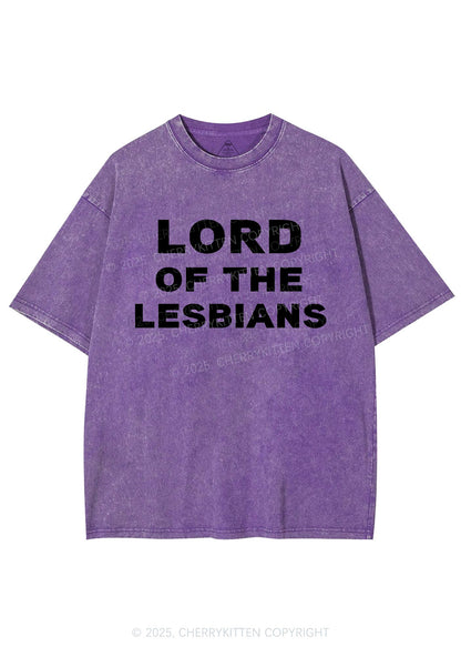 Lord Of The Lesbians Y2K Shirts Washed Tee Cherrykitten